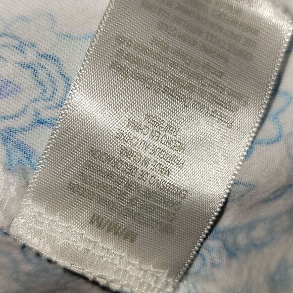 Eileen West Nightgown Blue  Floral Cotton Short Pajama Sleep Dress Gown Medium - Picture 5 of 6